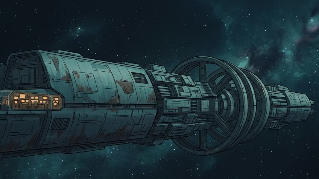 A generation ship in deep space